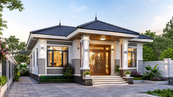 Chi phí xây nhà mái Nhật 1 tầng 2 phòng ngủ 75m² khoảng bao nhiêu?- Ảnh 1.
