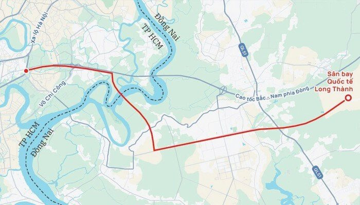Việt Nam sắp có 1 tuyến đường sắt dài 47,7 km nối siêu đô thị 14 triệu dân với sân bay 336.630 tỷ đồng: Đi qua 7 phường, xã, dự kiến hoàn thành trong năm 2030- Ảnh 1.