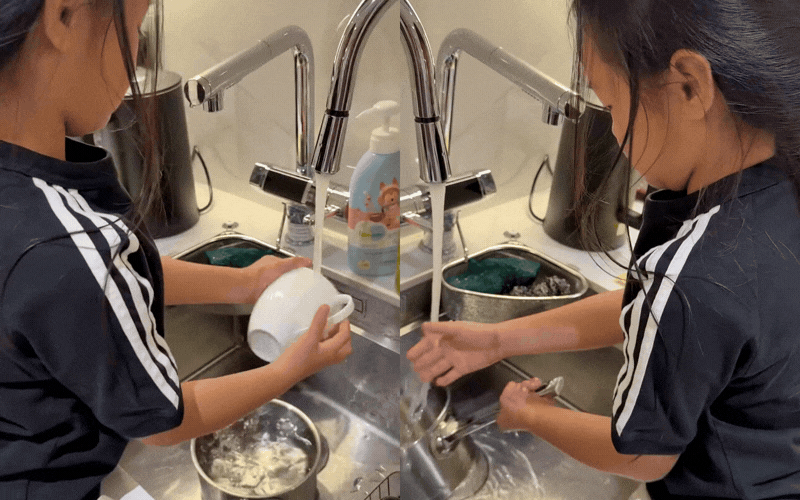 Đàm Thu Trang giao việc cho hai con khi Cường Đô La vắng nhà, phần thưởng sau đó mới đáng yêu - Ảnh 1.