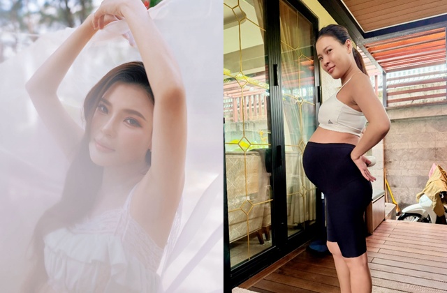 Thúy Diễm mang bầu lần 2 tăng 18kg, được ông xã khen "bầu đẹp nhất trong cuộc đời" - Ảnh 1.