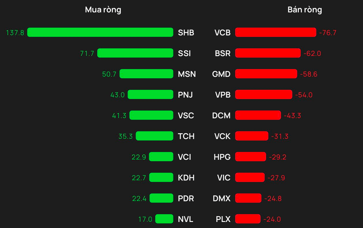 Khối ngoại đảo chiều mua ròng trong ngày VN-Index tăng 34 điểm, cổ phiếu nào được "gom" mạnh nhất?- Ảnh 1.