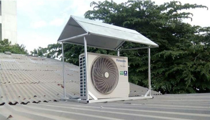 Lời khuyên cho những gia đình đang đặt cục nóng điều hòa trên mái tôn- Ảnh 1.