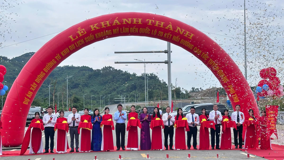 Tuyên Quang khánh thành tuyến đường hơn 480 tỷ đồng kết nối Khu du lịch suối khoáng Mỹ Lâm với cao tốc- Ảnh 1.