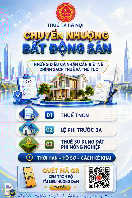 Thuế Hà Nội hướng dẫn thủ tục thuế đối với cá nhân chuyển nhượng bất động sản- Ảnh 1.