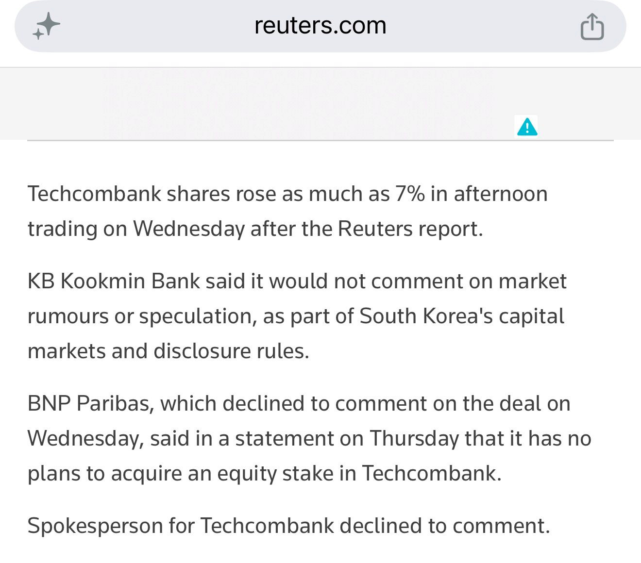BNP Paribas không có kế hoạch mua cổ phần Techcombank?- Ảnh 1.