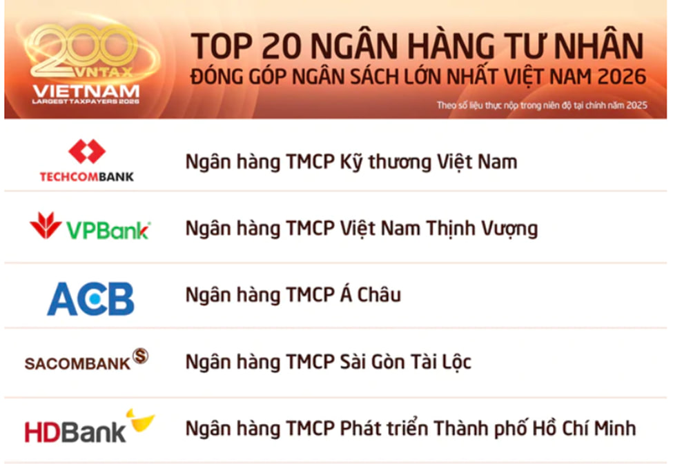 SACOMBANK lọt Top 4 ngân hàng tư nhân nộp ngân sách lớn nhất Việt Nam - Ảnh 1.