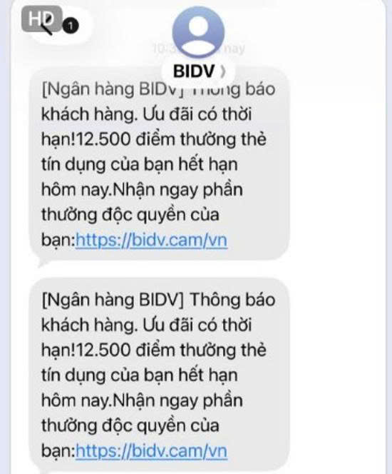 Công an phát thông báo đến những ai nhận được tin nhắn SMS gửi từ ngân hàng với nội dung sau- Ảnh 1.