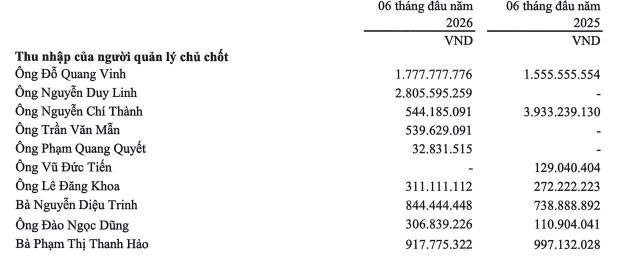 Bức tranh thu nhập “tiền tỷ” của CEO các công ty chứng khoán nửa đầu năm 2026- Ảnh 1.