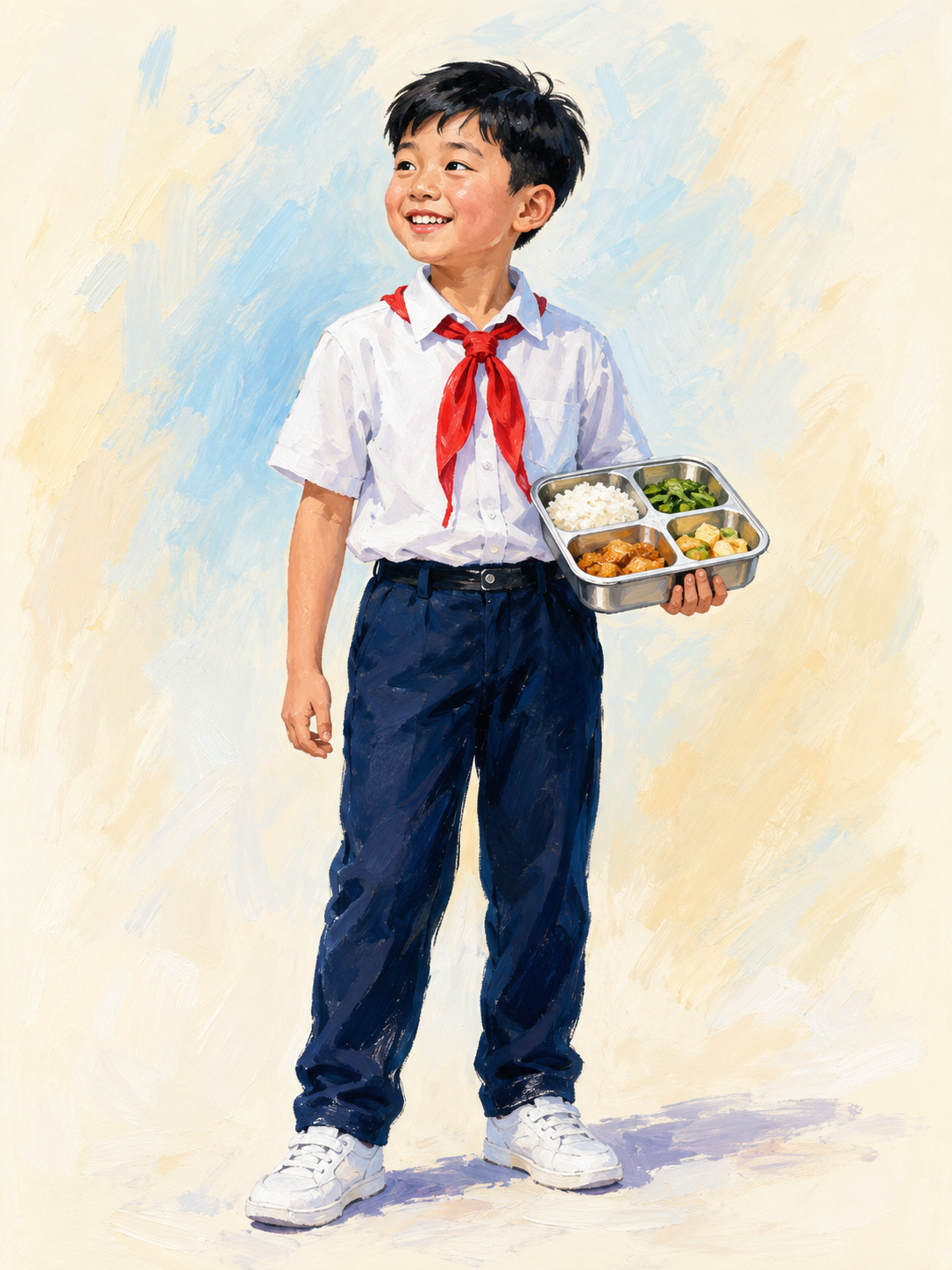 Minh họa em bé tiểu học