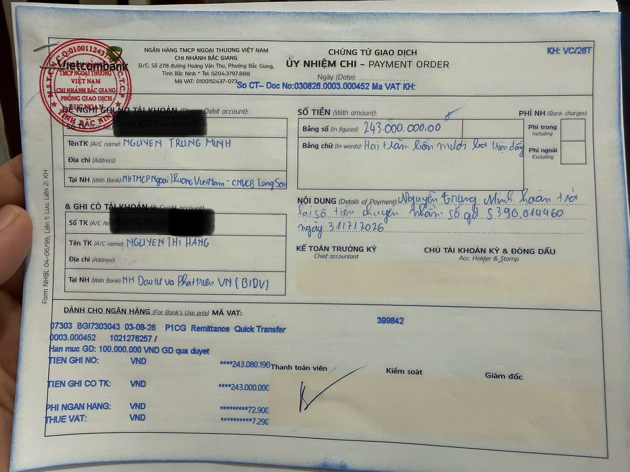 Điều tra giao dịch 243 triệu đồng trong tài khoản của Nguyễn Trung Minh SN 2005, công an làm rõ nguồn tiền- Ảnh 2.