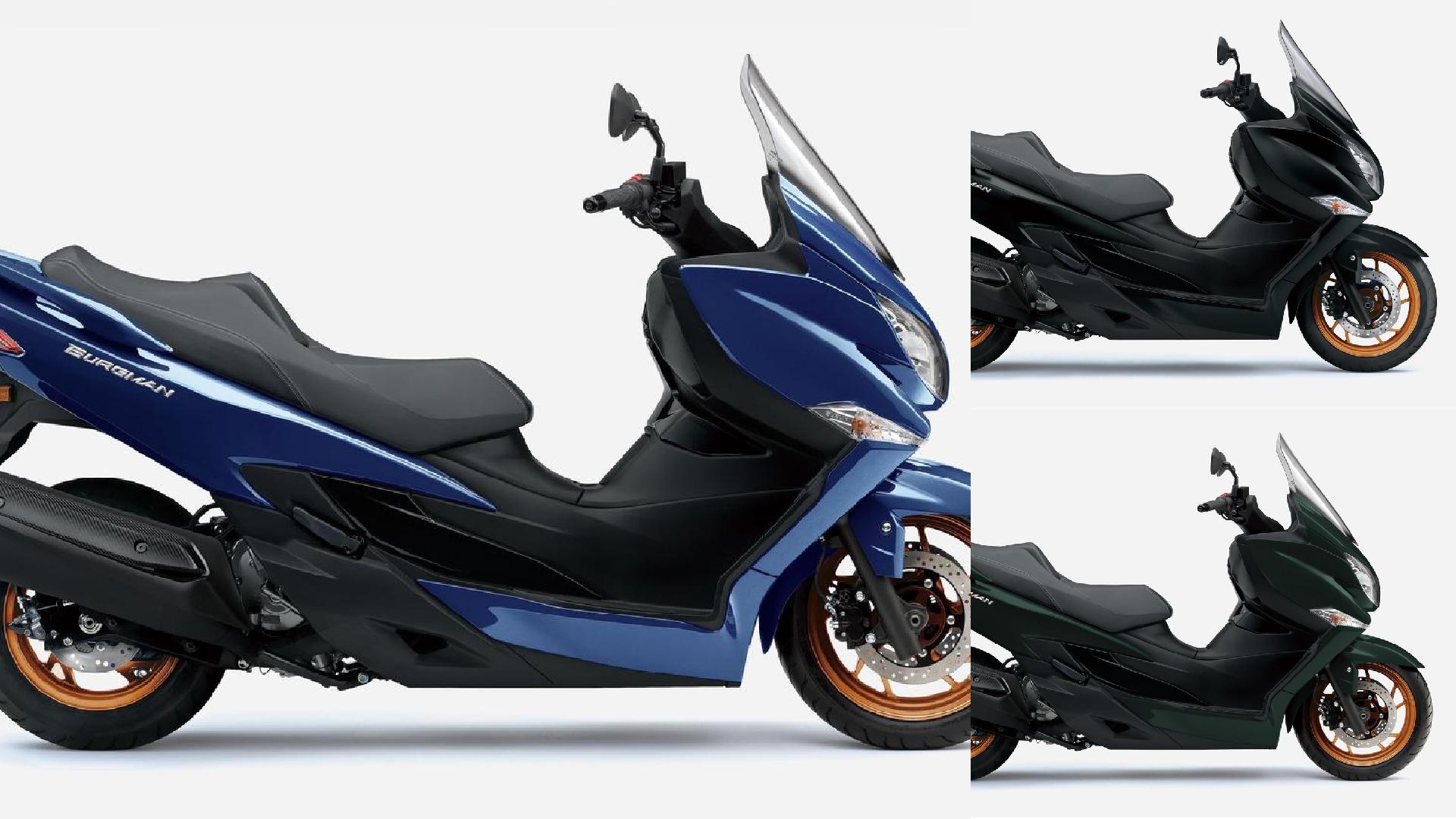Suzuki Burgman 400 ABS trình làng bản nâng cấp tương thích xăng E10, gây sức ép lên Honda SH350i và Yamaha XMAX 300 - Ảnh 1.