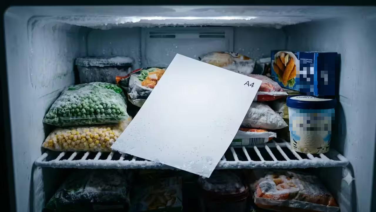 Vì sao nhiều gia đình đặt một tờ giấy A4 vào ngăn đông tủ lạnh? Lấy ra mới biết một vấn đề - Ảnh 1.