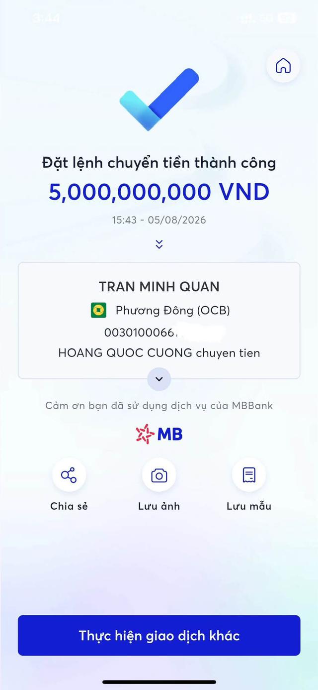 Công an xác minh 12 giao dịch chuyển khoản liên tục với tổng 5 tỷ đồng vào lúc 16 giờ- Ảnh 1.