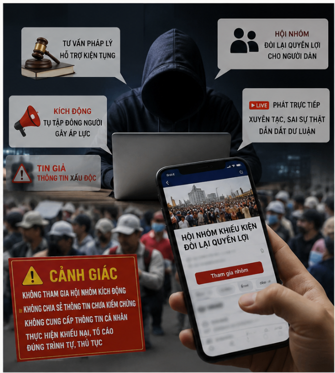 Cảnh báo chiêu mượn danh hỗ trợ pháp lý để kích động, lôi kéo người dân- Ảnh 1.