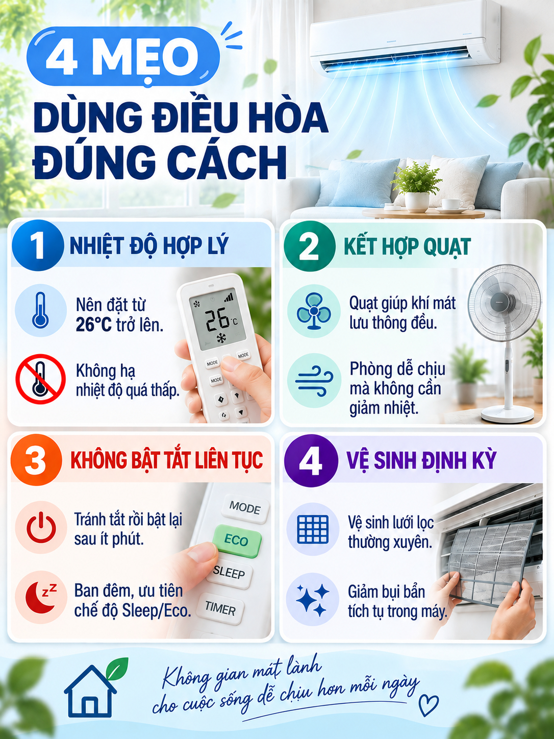 Lời khuyên bật điều hòa mát mà đỡ tốn điện: Nhiều người sai vấn đề - vội chỉnh điều khiển hoặc đổ lỗi máy- Ảnh 2.