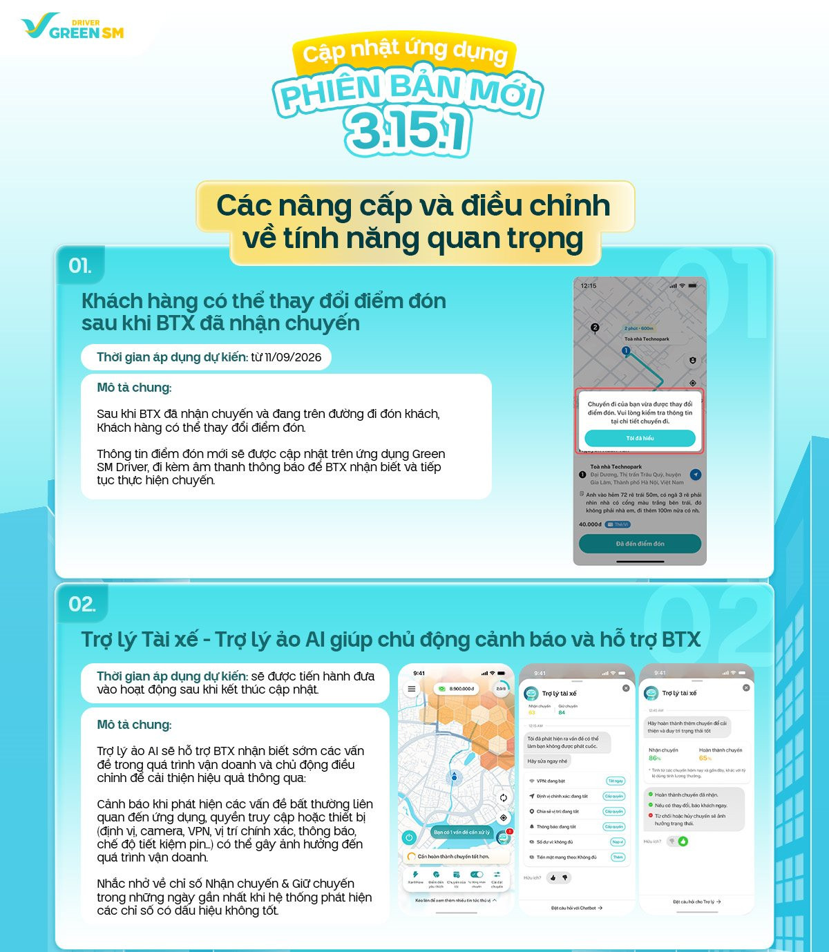 Green SM gửi thông báo đến toàn bộ tài xế trên cả nước- Ảnh 2.