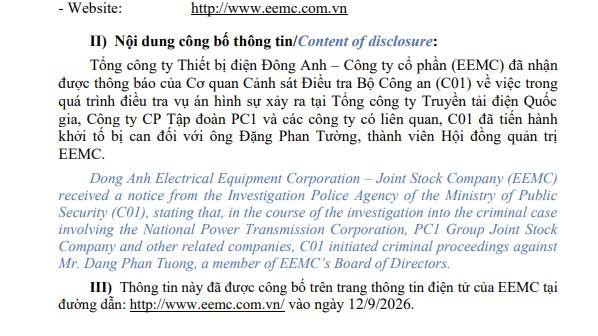 Khởi tố Cựu Chủ tịch Tổng công ty Truyền tải điện Quốc gia Đặng Phan Tường- Ảnh 1.