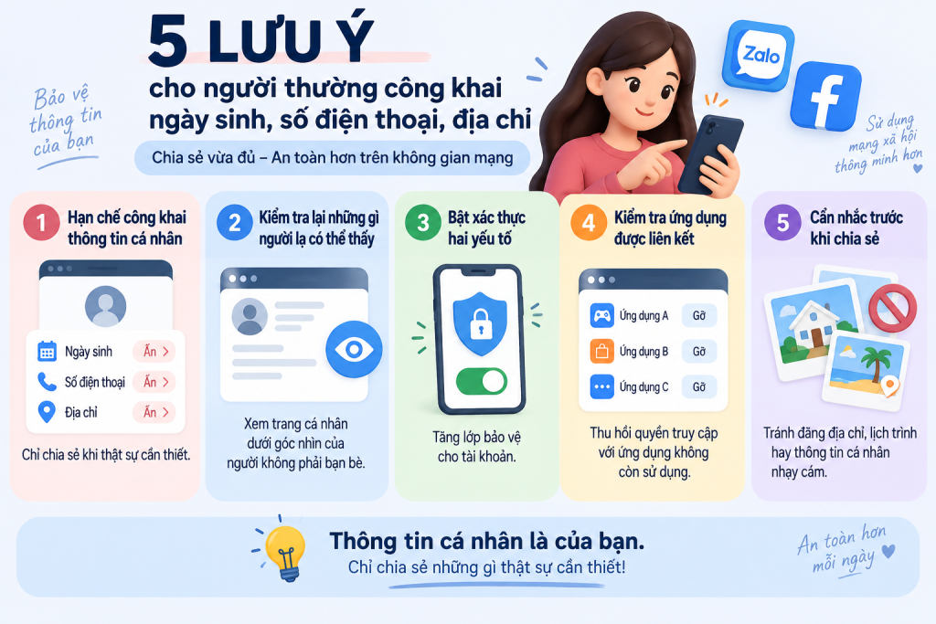 Lời khuyên cho người thường công khai ngày sinh, số điện thoại, địa chỉ trên Zalo, Facebook,...- Ảnh 1.