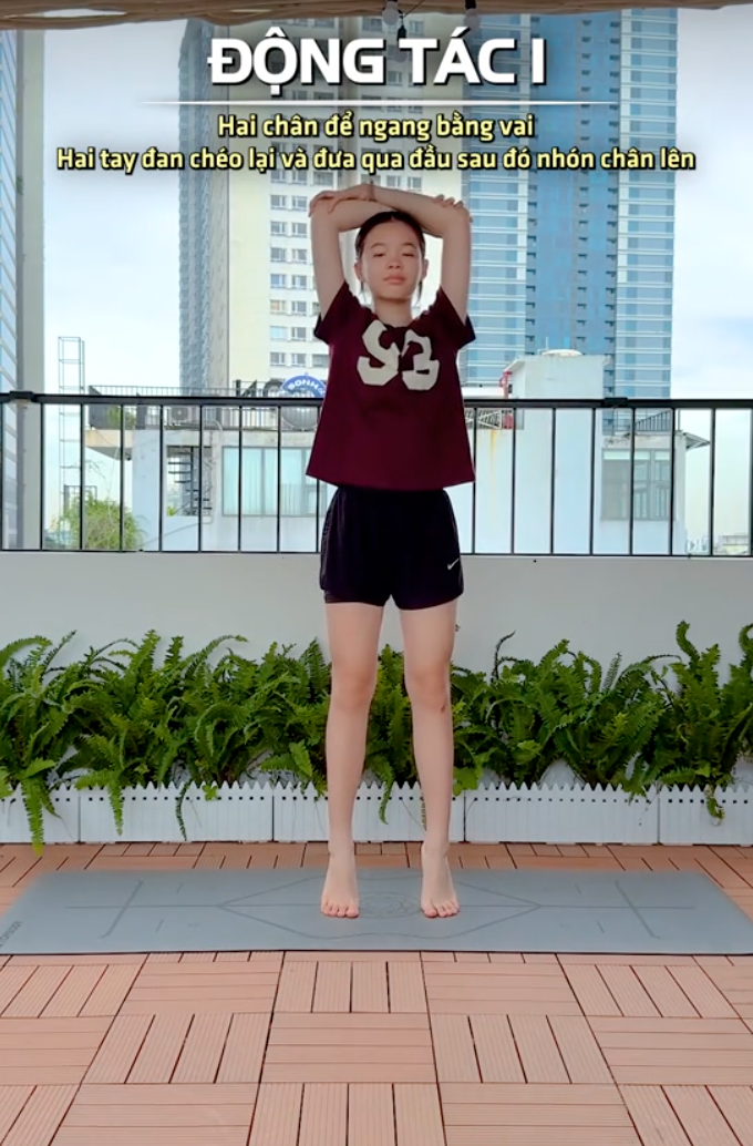 Con gái Phương Trinh Jolie 13 tuổi cao gần 1m7, vóc nổi bật: Hé lộ 5 phút tập luyện tại nhà khi tan học về, giúp chân dài miên man ở tuổi dậy thì - Ảnh 4.