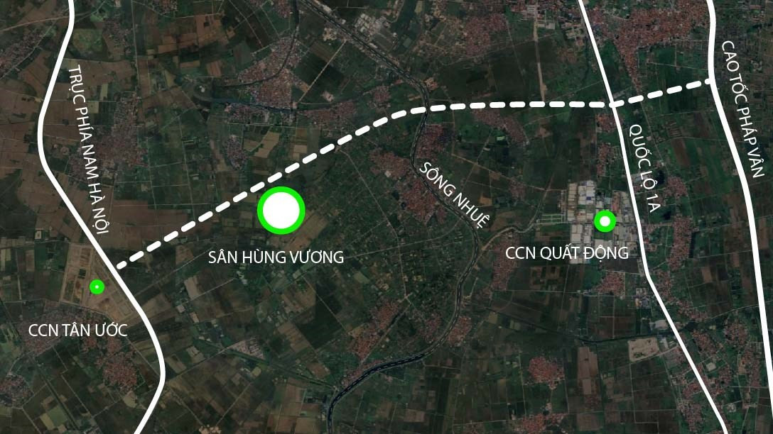 Toàn cảnh đại lộ rộng gần gấp 3 lần đường băng sân bay, chạy xuyên siêu dự án 925.000 tỷ đồng, kết nối trực tiếp tới sân vận động 135.000 chỗ lớn nhất thế giới của Vingroup - Ảnh 1.