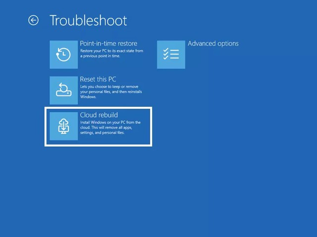 Windows 11 sắp có thể tự “hồi sinh” từ đám mây, máy lỗi nặng cũng không cần USB cài lại- Ảnh 1. Windows 11 sắp có thể tự “hồi sinh” từ đám mây, máy lỗi nặng cũng không cần USB cài lại- Ảnh 1.