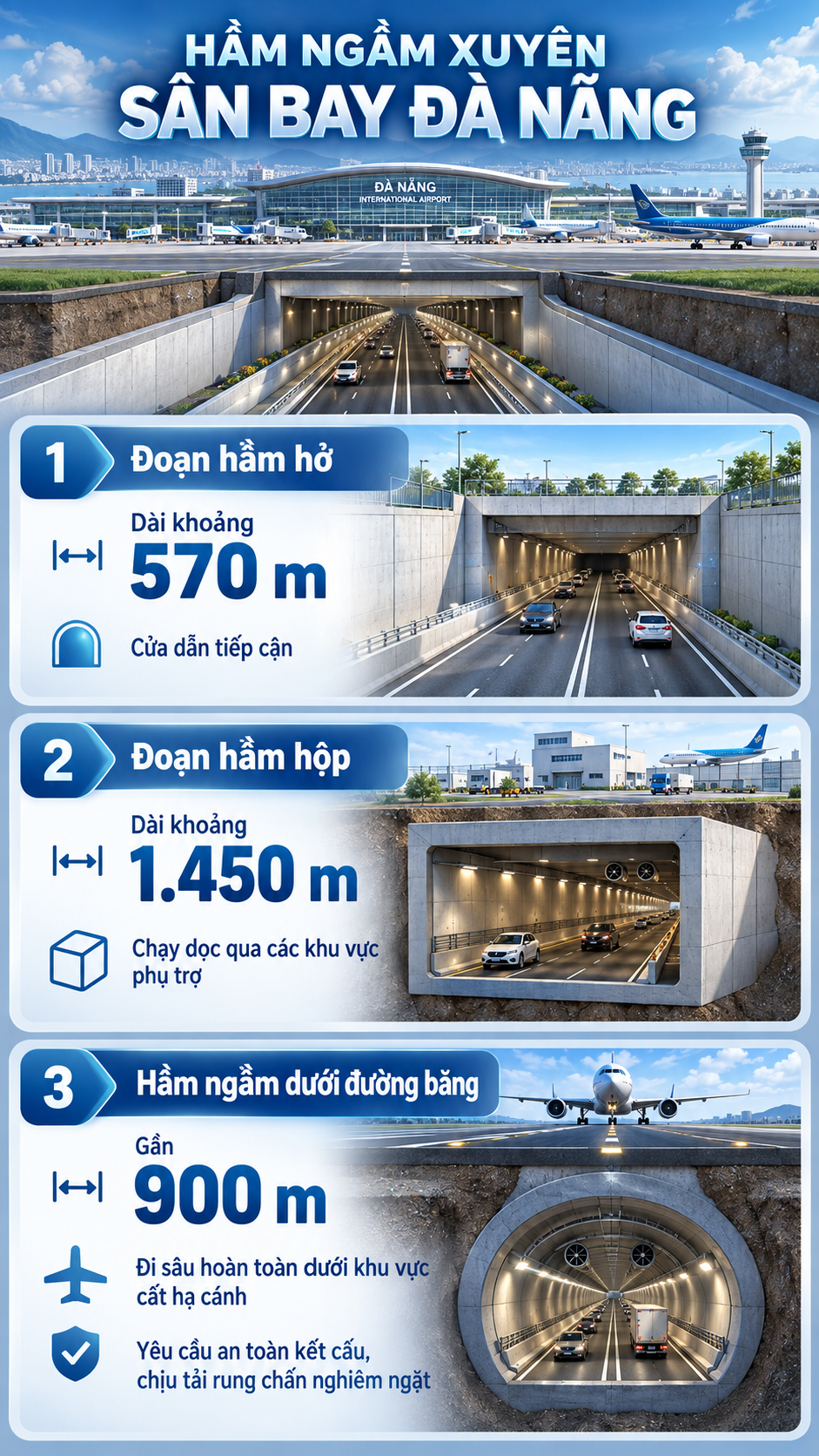 Kiến nghị bất ngờ về hầm ngầm xuyên sân bay chưa từng có tiền lệ ở Việt Nam, 2,9km trị giá 10.000 tỷ đồng- Ảnh 2.
