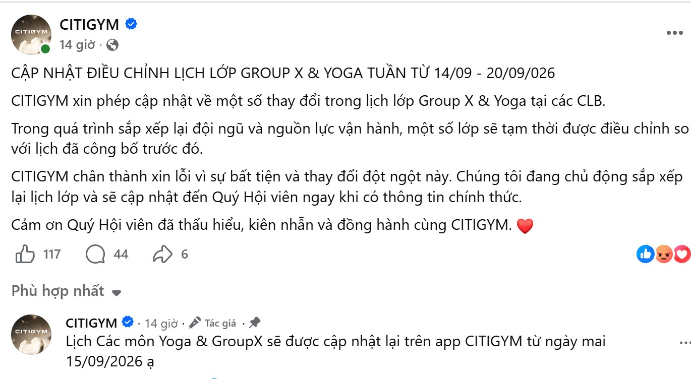 Chuyện gì đang xảy ra với CITIGYM: Cắt giảm hàng loạt lớp Yoga, Group X, khách hàng tố phòng tập thiếu nước rửa tay, dầu gội...- Ảnh 2.