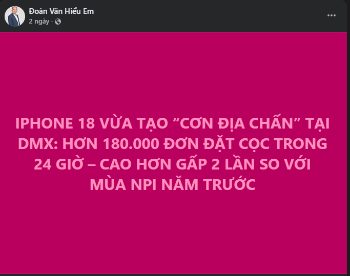 Vừa nhận cọc hơn 180.000 iPhone 18, ông Nguyễn Đức Tài liền chuẩn bị chia tiền cho cổ đông Điện Máy Xanh- Ảnh 1.