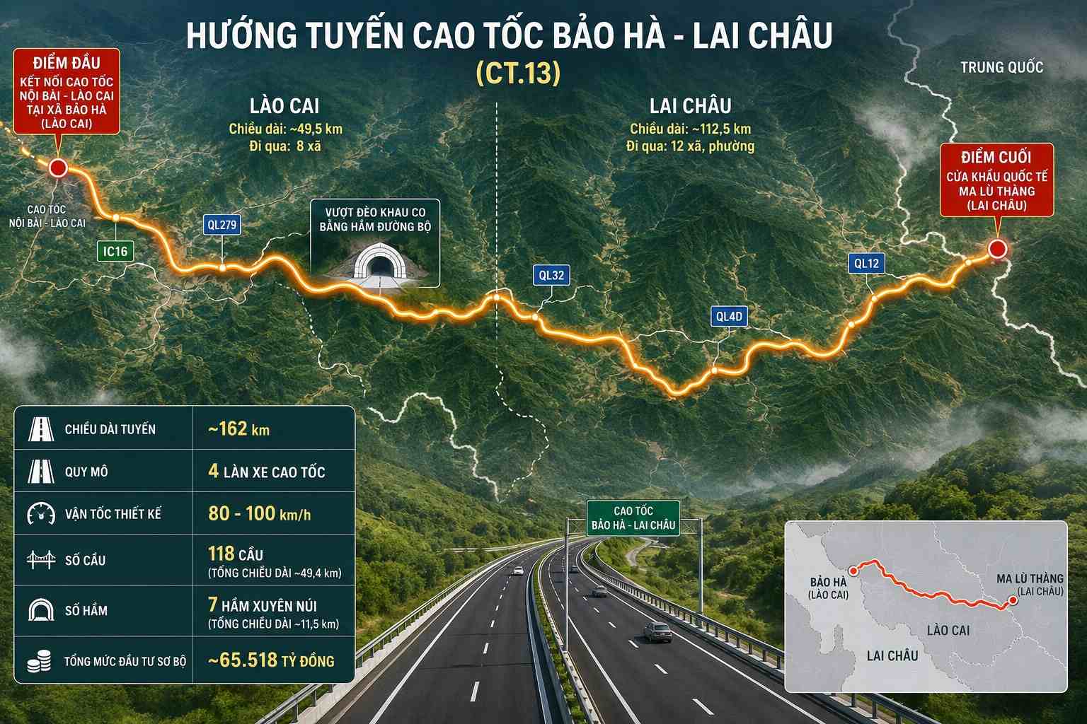 Lai Châu chủ động chuẩn bị cho Dự án cao tốc Bảo Hà - Lai Châu - Ảnh 2.
