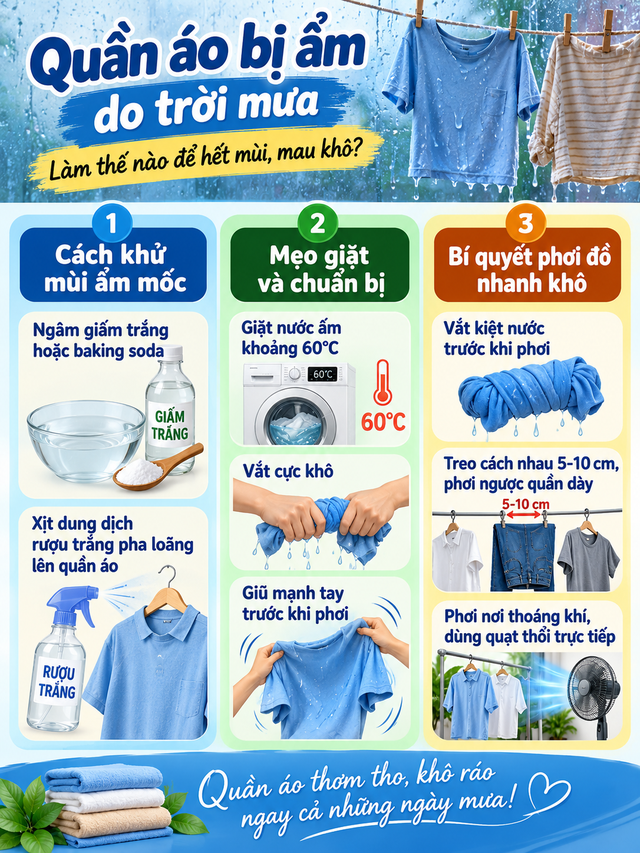 Quần áo phơi bị ẩm sau mưa: "Cứu" cả mẻ đồ mà không tốn thêm tiền điện, nước- Ảnh 3.
