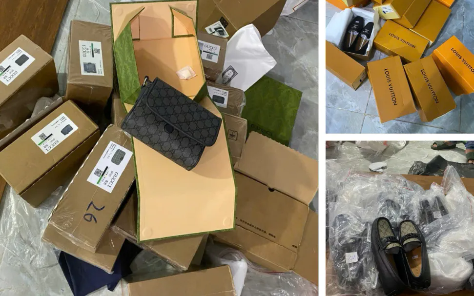 Tang vật thu giữ tại nhà Trần Huy Tùng. Ảnh: Công an TP Hải Phòng