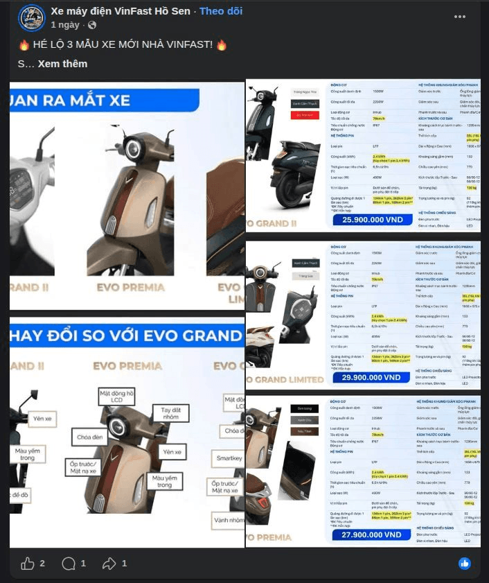 Lộ giá 2 mẫu xe máy điện VinFast mới: Từ 27,9 triệu đồng, tầm hoạt động tối đa 262 km - Ảnh 2.