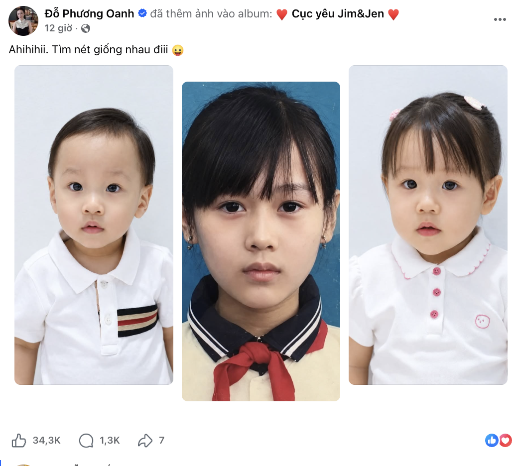 Phương Oanh tự nhận “dậy thì không thành công”, nhưng ảnh ngày bé đặt cạnh Jimmy - Jenny lại gây chú ý- Ảnh 1.