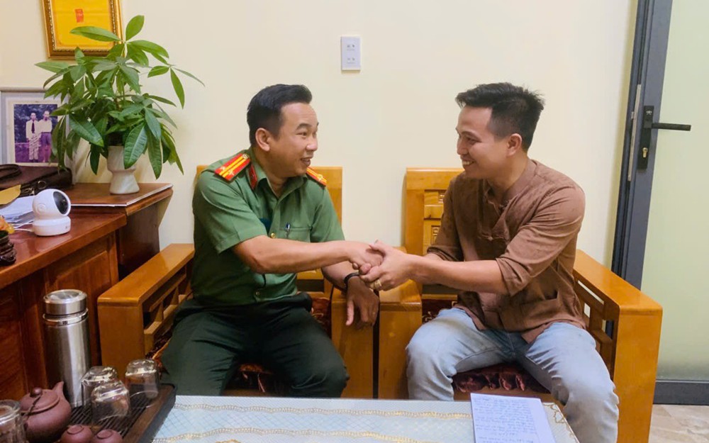 Nguyễn Quang Trung SN 1993 chuyển khoản thành công 70 triệu đồng sau đó đến công an trình báo