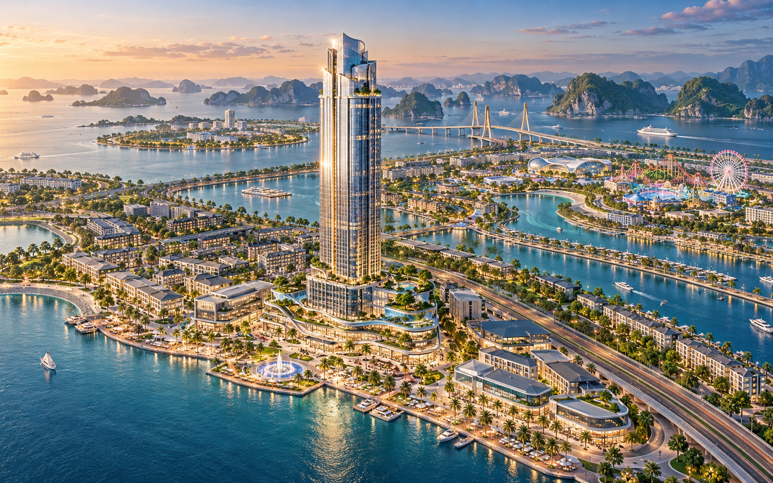 Ông Phạm Nhật Vượng tiếp tục cho xây thêm 1 tòa tháp 45 tầng giữa đảo giải trí - thương mại của miền Bắc: Được ví như "trái tim" của siêu dự án 456.639 tỷ đồng, mô hình tương tự ở Singapore, San Francisco