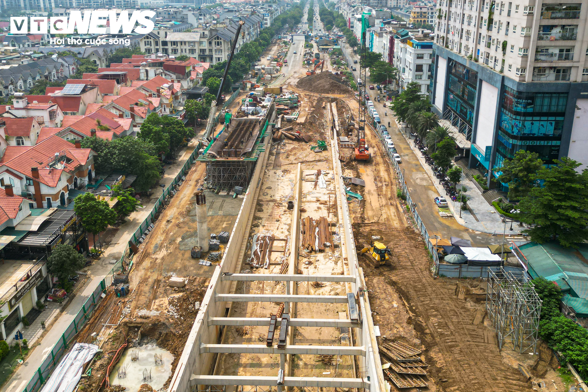 Nút giao nhiều tầng dần thành hình ở phía Tây Hà Nội- Ảnh 8.