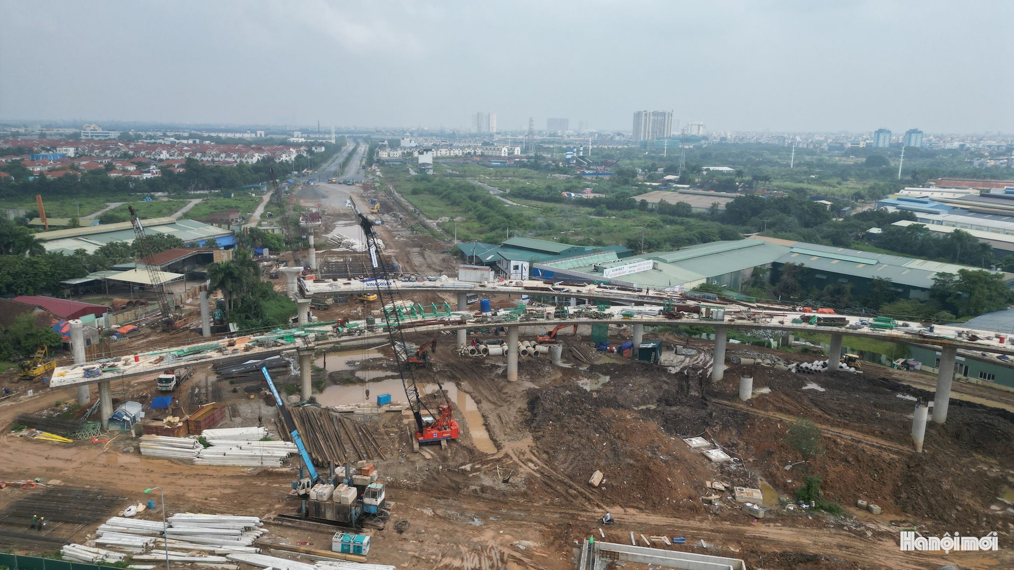 Cận cảnh nút giao nhiều tầng đang thành hình ở phía Tây Hà Nội- Ảnh 10.