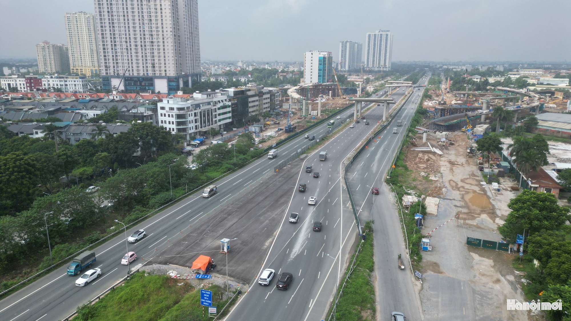 Cận cảnh nút giao nhiều tầng đang thành hình ở phía Tây Hà Nội- Ảnh 12.