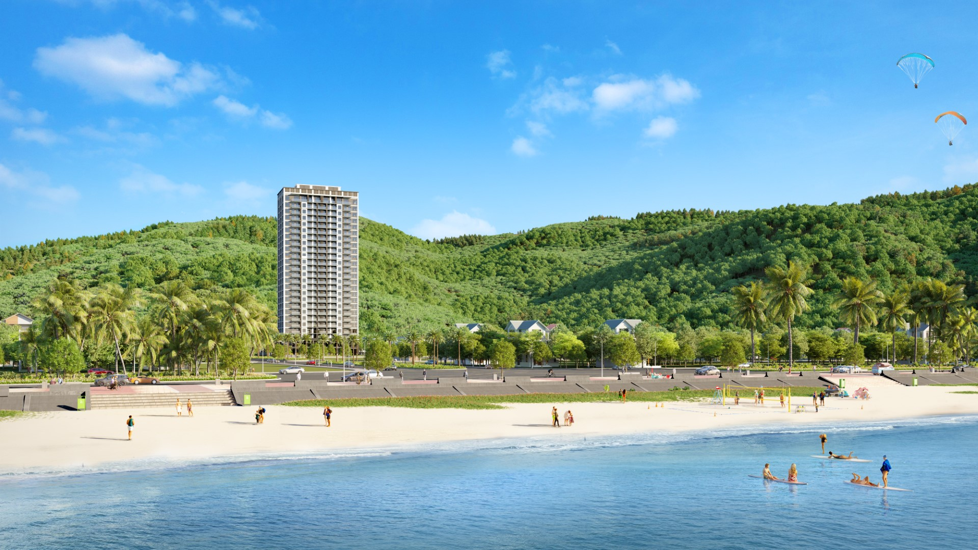 Hoàn thành cất nóc chung cư tháp đại dương Aqua Tower - Ảnh 1.