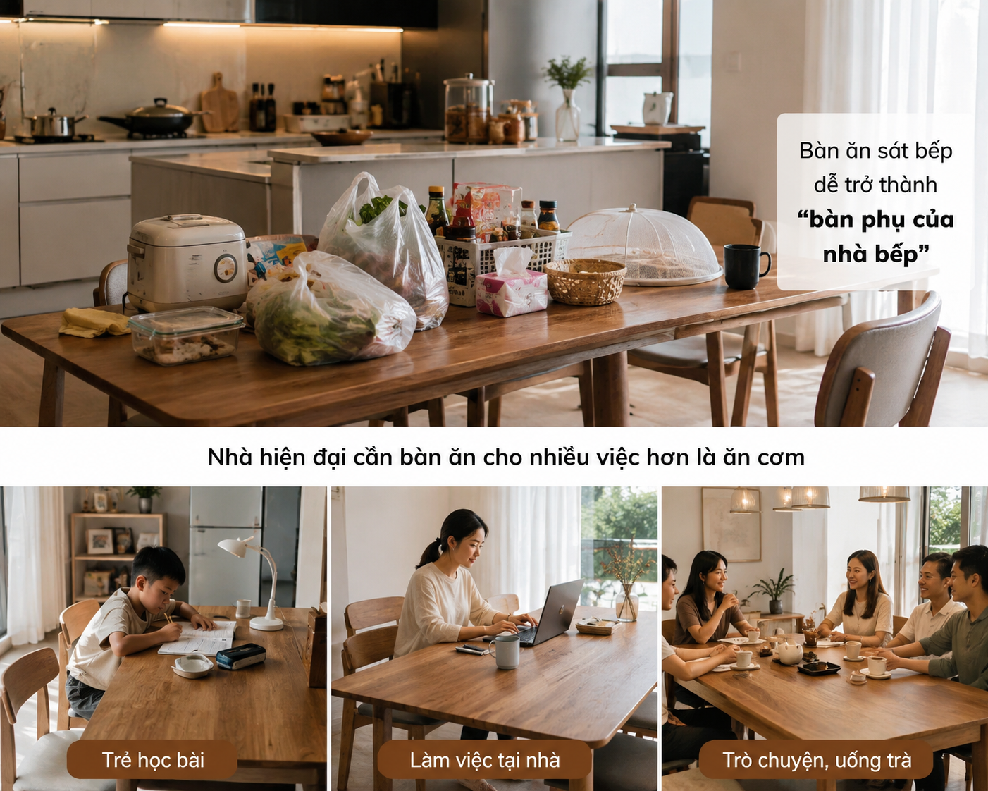 Vì sao nhiều người không còn đặt bàn ăn sát bếp? 5 lý do khiến cách bố trí quen thuộc dần thay đổi- Ảnh 3. Vì sao nhiều người không còn đặt bàn ăn sát bếp? 5 lý do khiến cách bố trí quen thuộc dần thay đổi- Ảnh 3.