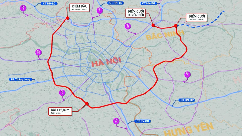 Diễn biến mới tại “siêu dự án” 86.000 tỷ đồng dài hơn 112 km, kết nối Hà Nội với Hưng Yên, Bắc Ninh- Ảnh 1.