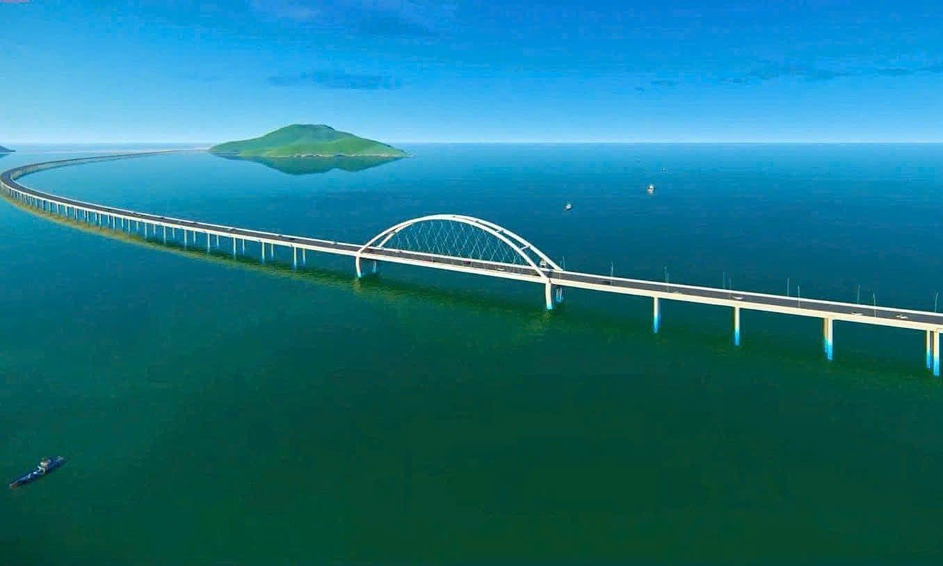 Cầu vượt biển dài nhất Việt Nam dần lộ diện: Hoàn thành 420 cọc nhồi trên cạn, biển- Ảnh 1.