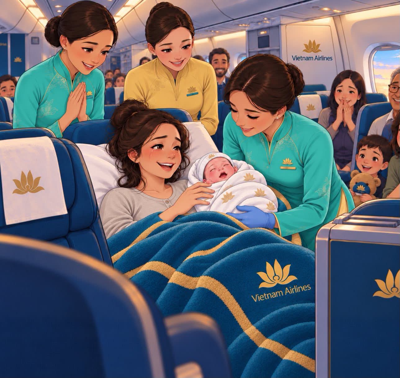 Điều bất ngờ trên chuyến bay VN38 ngày 5/9 của Vietnam Airlines- Ảnh 1.