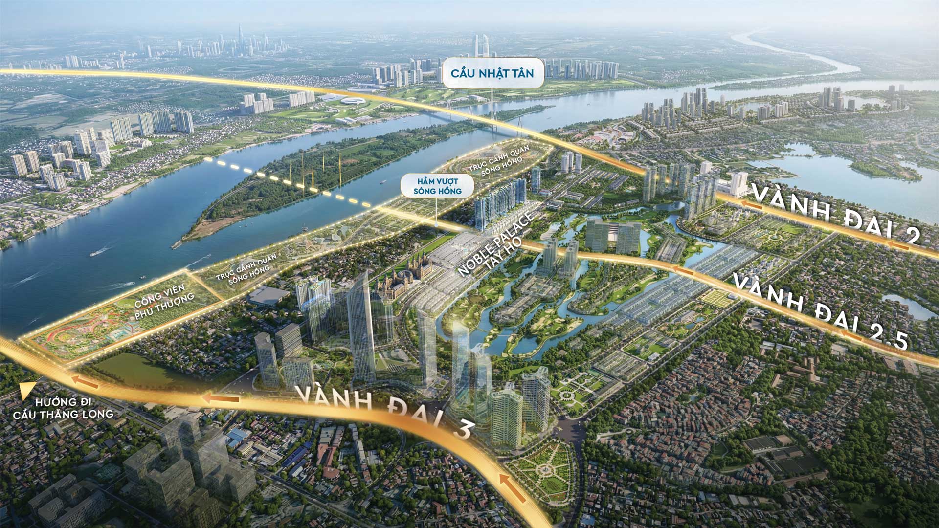 Chiêm ngưỡng “phố châu Âu” sở hữu hàng trăm dinh thự sang trọng đang thành hình tại khu nhà giàu, nơi có metro đi qua, chỉ cách hồ Tây vài km - Ảnh 2.