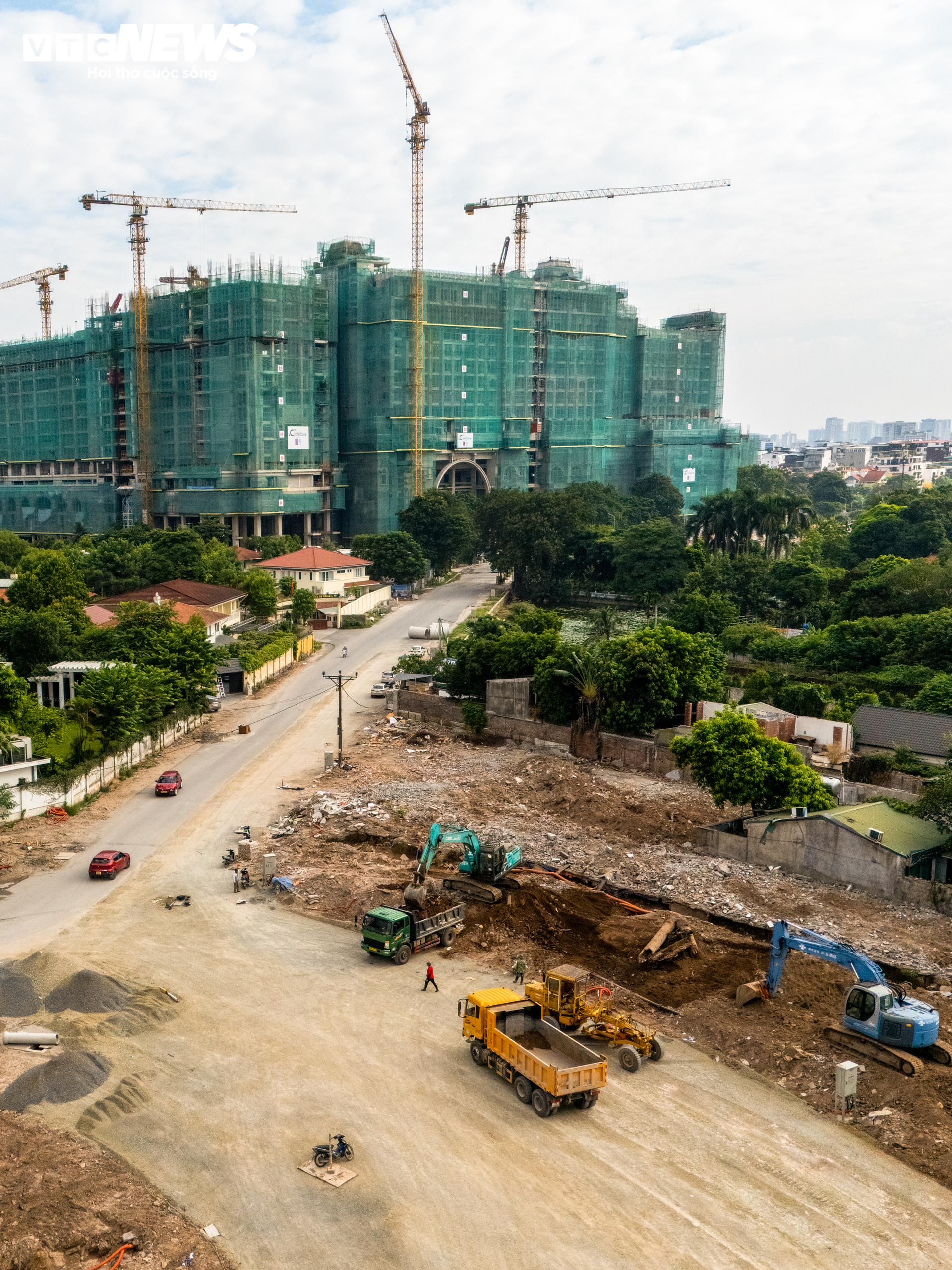 Tuyến đường rộng hơn 90m bên Hồ Tây dần lộ diện, kết nối Nhà hát Ngọc Trai- Ảnh 9.