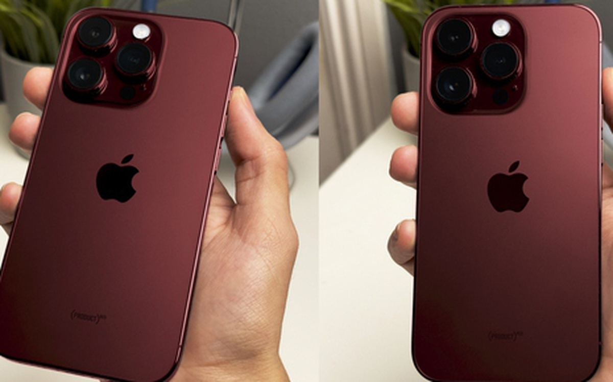 iPhone 15 Pro Max màu đỏ rượu trên tay nhìn quyến rũ và sang chảnh thế ...