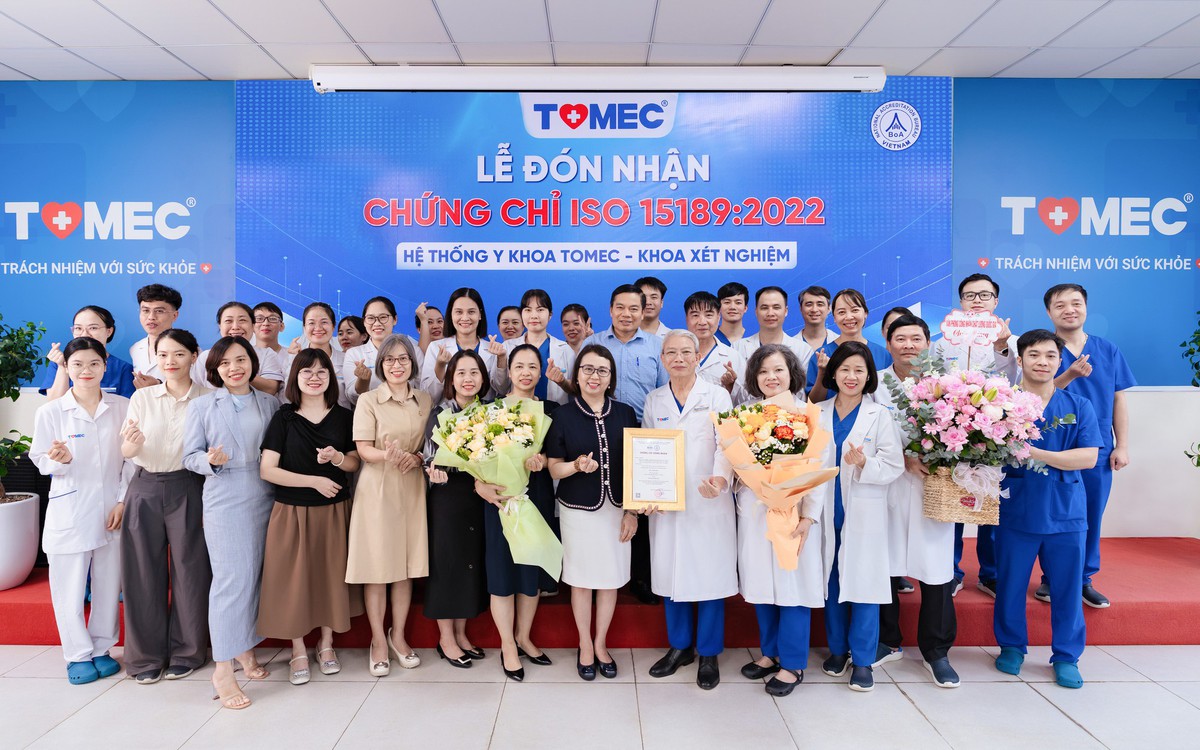TOMEC đạt chứng nhận ISO 15189:2022 về chất lượng và năng lực xét nghiệm y tế