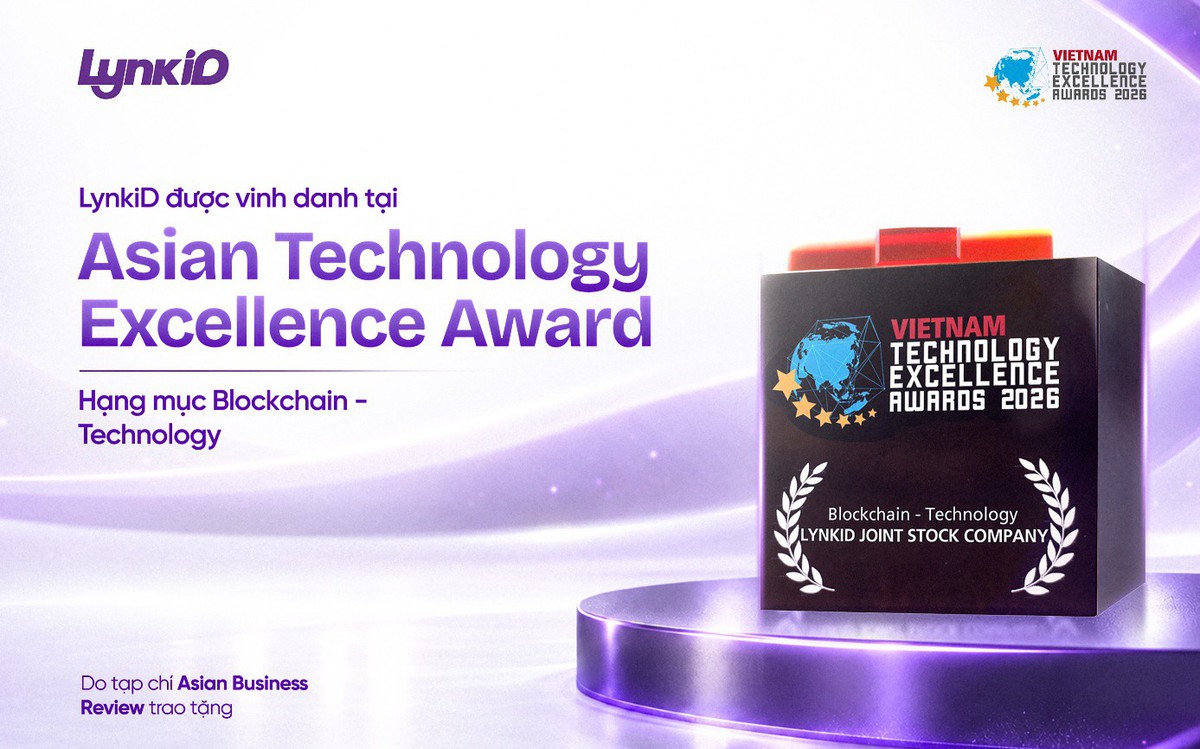 LynkiD được vinh danh tại Asian Technology Excellence Awards 2026 ở hạng mục Blockchain – Technology