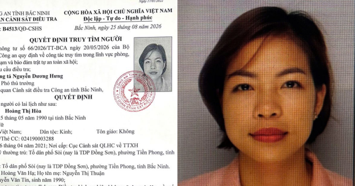 Ai biết Hoàng Thị Hòa (SN 1990) ở đâu, đề nghị liên hệ cơ quan công an