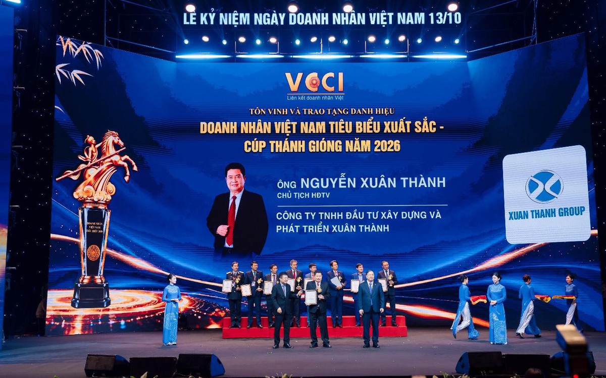 Ông Nguyễn Xuân Thành được vinh danh “Doanh nhân Việt Nam tiêu biểu xuất sắc – Cúp Thánh Gióng năm 2026”